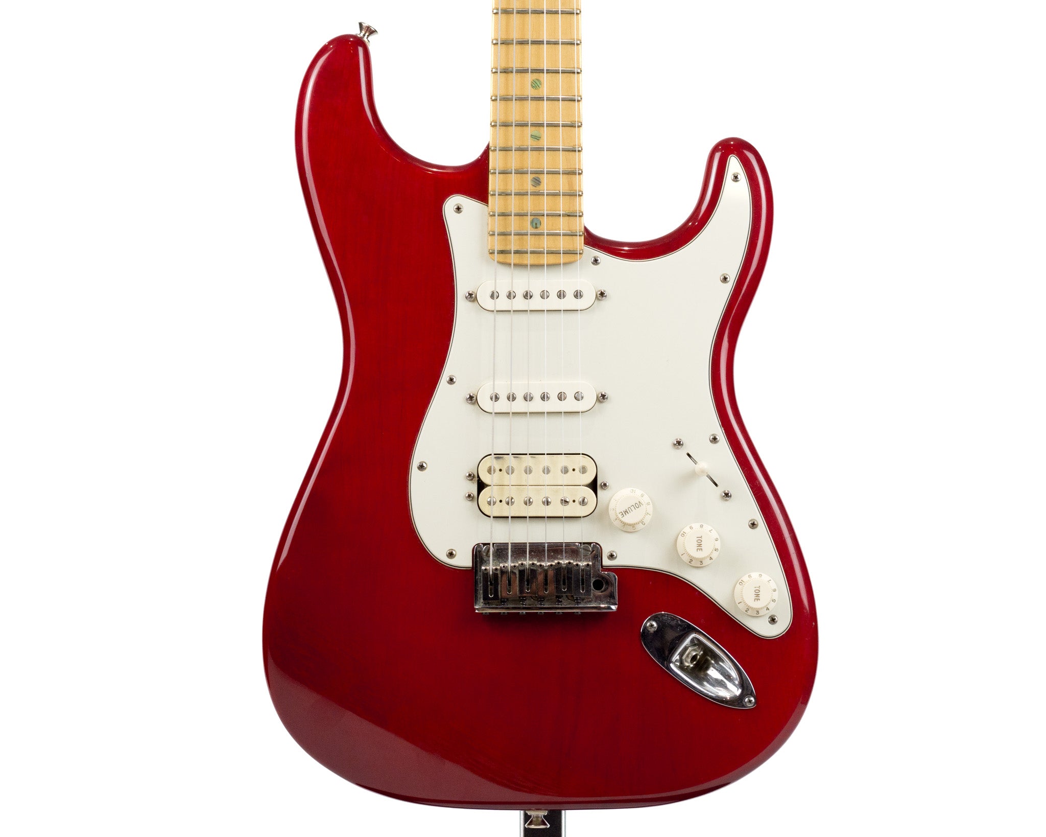 Fender American Deluxe Fat Stratocaster HSS 2000 Crimson Transparent