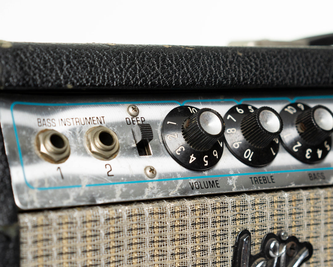 Fender Bassman 100 2-Channel 100-Watt Guitar Amp Head Silverface & 2x15 Bassman 50 Cabinet 1974