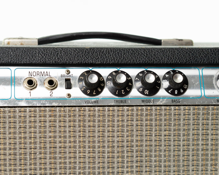 Fender Bassman 100 2-Channel 100-Watt Guitar Amp Head Silverface & 2x15 Bassman 50 Cabinet 1974