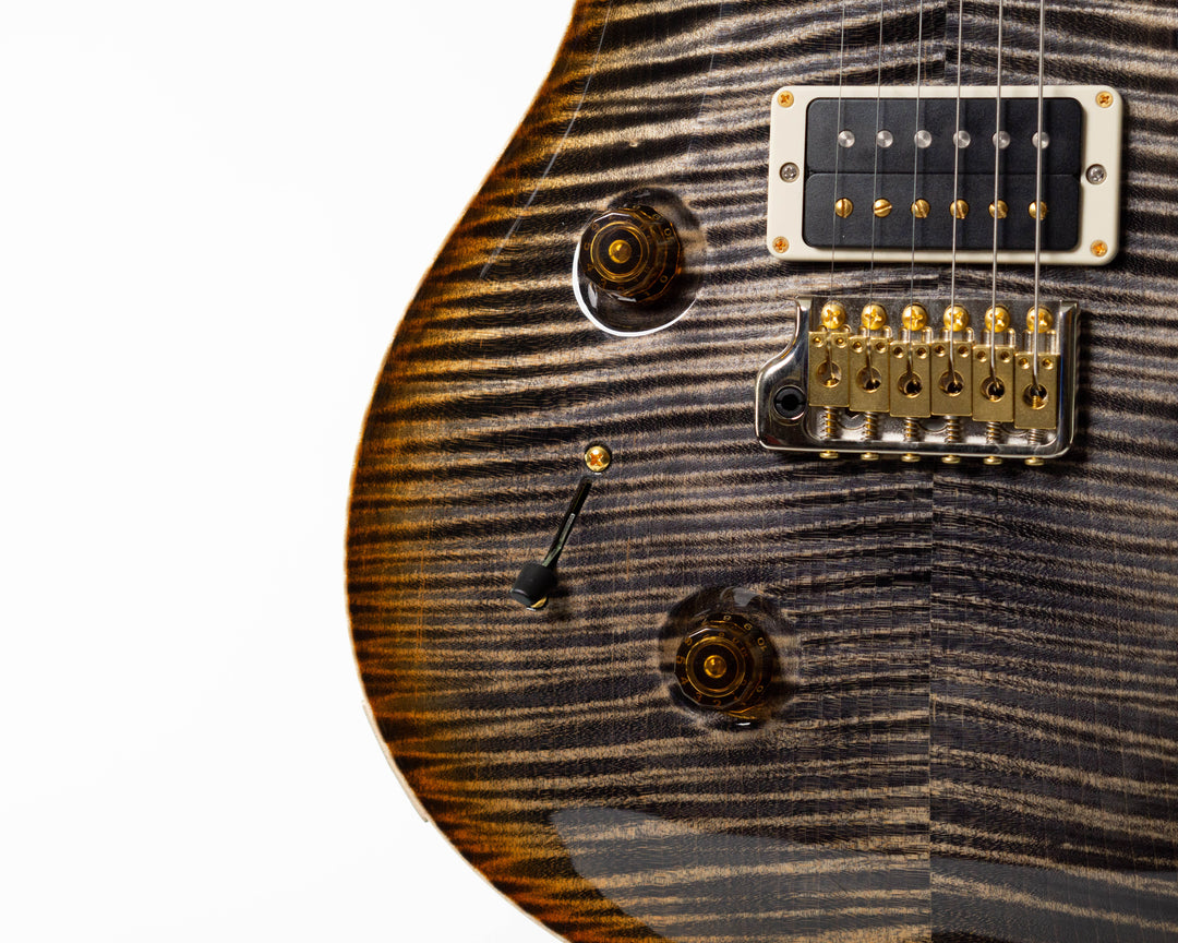 PRS Custom 24 Wood Library 10-Top Left Handed 2021 Burnt Maple Leaf Wrap