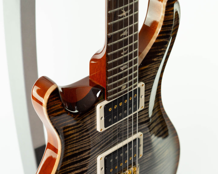 PRS Custom 24 Wood Library 10-Top Left Handed 2021 Burnt Maple Leaf Wrap