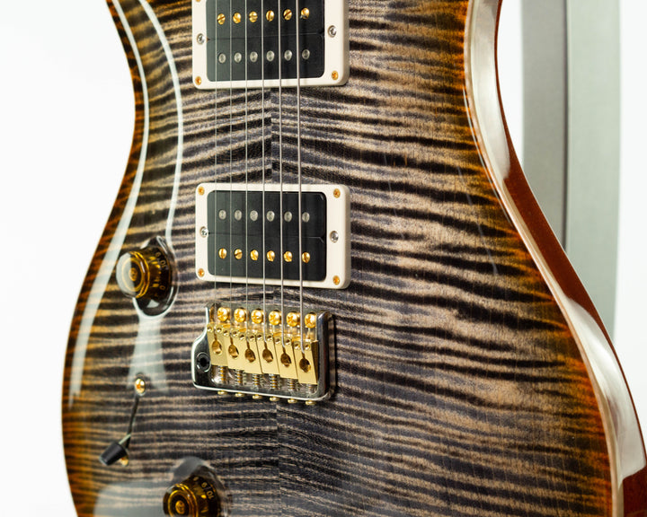 PRS Custom 24 Wood Library 10-Top Left Handed 2021 Burnt Maple Leaf Wrap